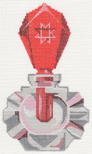 Ruby Dauber Perfume Bottle Painted Canvas Labors of Love Needlepoint  - 1