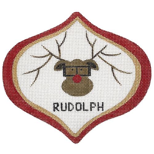 Rudolph Ornament Painted Canvas Raymond Crawford Designs 