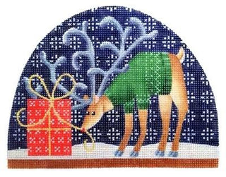 Rudolph Snowdome Painted Canvas Kirk & Bradley 
