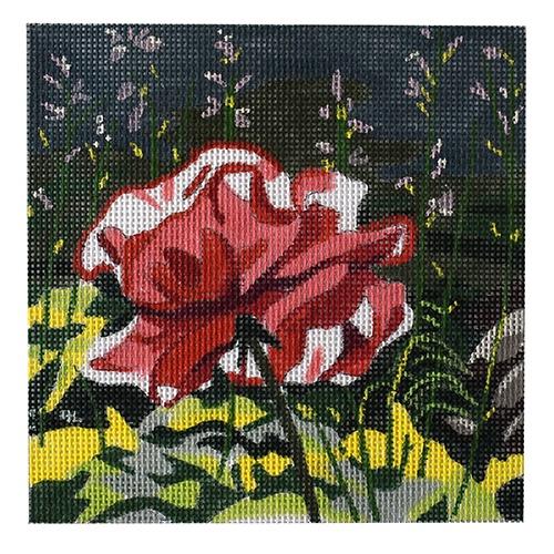 Ruffle Rose Painted Canvas PLD Designs 