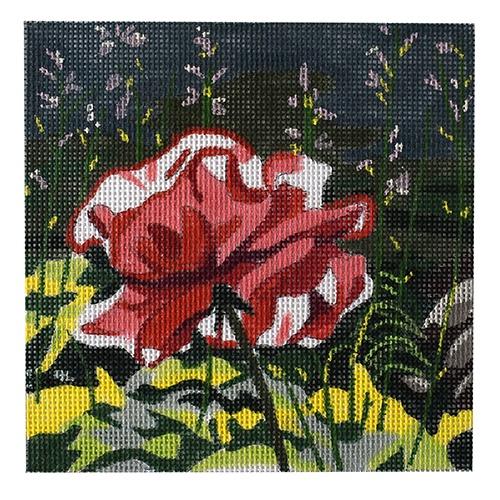 Ruffle Rose Painted Canvas PLD Designs  - 1