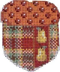 Rust Dot Cap / Plaid / Pears Mini Acorn Painted Canvas Associated Talents 
