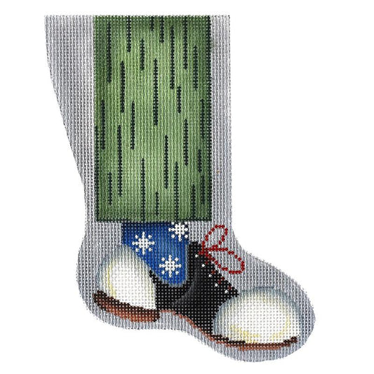 Saddle Oxford Mini Sock Painted Canvas Patti Mann 