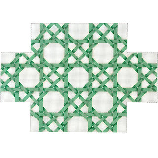 Sage Caning Pattern Brick Cover Painted Canvas Associated Talents 
