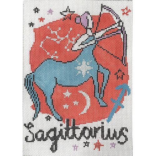 Sagittarius Zodiac Rectangle Painted Canvas Lee's Needle Art Inc. 