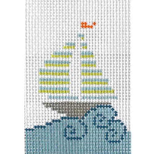 Sailboat Kit with Frame Painted Canvas Pippin  - 1