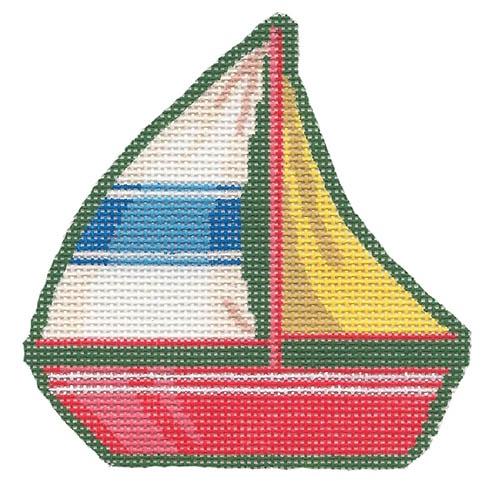 Sailboat Painted Canvas Labors of Love Needlepoint  - 1