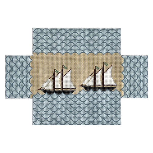 Sailboats Brick Cover JCD Painted Canvas J. Child Designs 