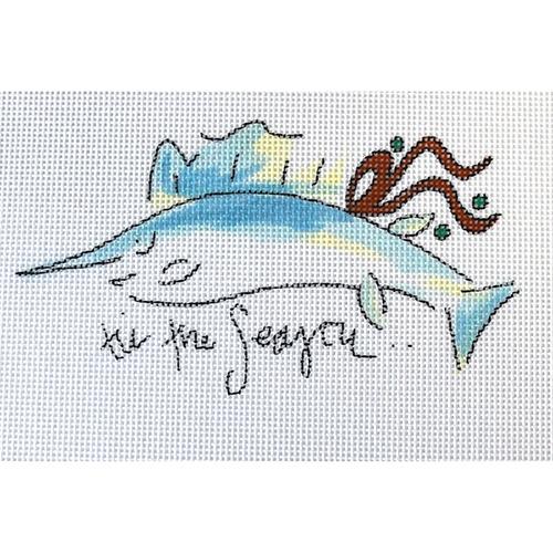 Sailfish Tis the Season Painted Canvas Camilla Moss  - 1