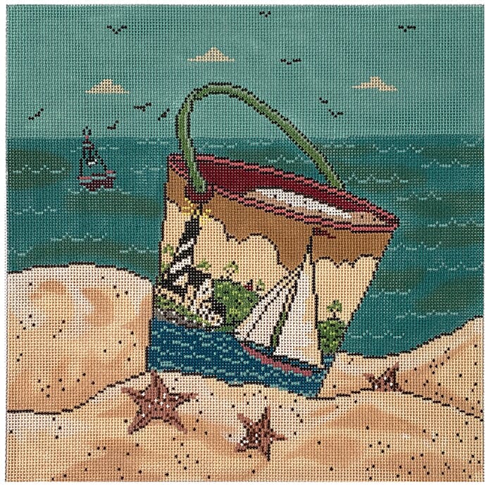 Sailing by the Sea Painted Canvas Cooper Oaks Design 
