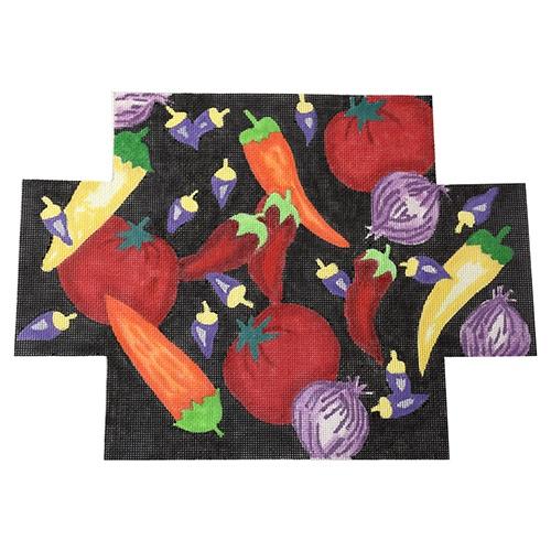 Salsa Brick Cover Painted Canvas The Meredith Collection  - 1