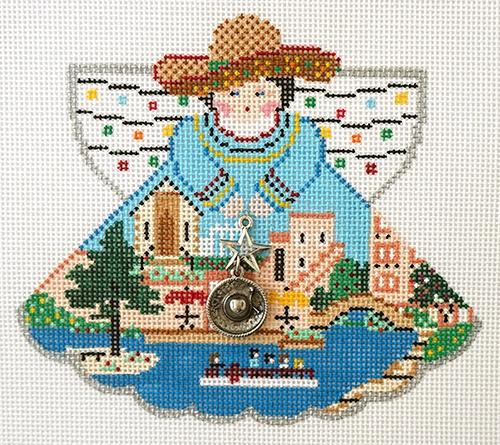 San Antonio Angel Painted Canvas Painted Pony Designs 
