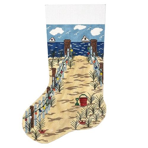 Sand Dune Stocking Painted Canvas J. Child Designs 