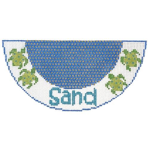 Sand Kiss on 18 mesh Painted Canvas Two Sisters Needlepoint 