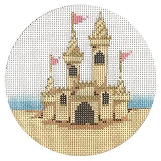 Sandcastle Painted Canvas The Plum Stitchery 
