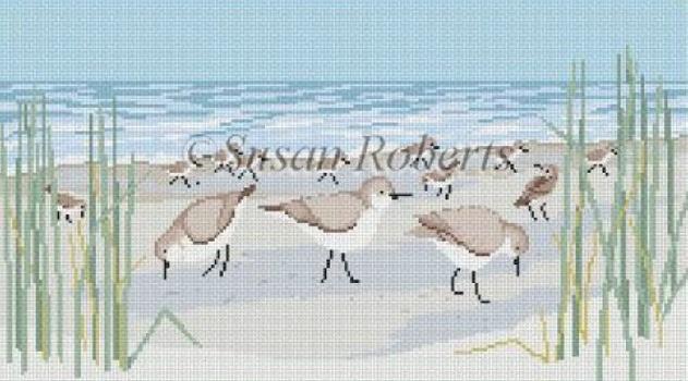 Sanderlings Painted Canvas Susan Roberts Needlepoint Designs, Inc. 