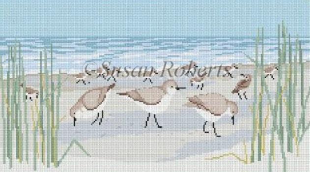 Sanderlings Painted Canvas Susan Roberts Needlepoint Designs, Inc.  - 1