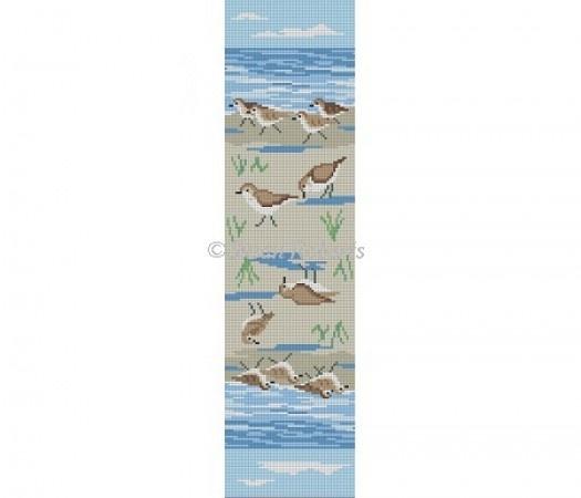 Sandpiper Eyeglass Case Painted Canvas Susan Roberts Needlepoint Designs Inc. 