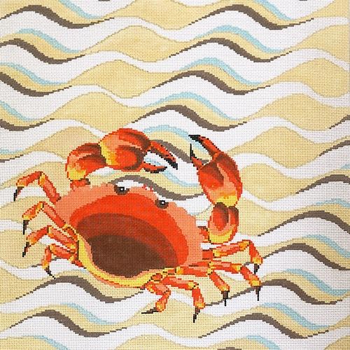 Sandy Crab Painted Canvas The Meredith Collection  - 1