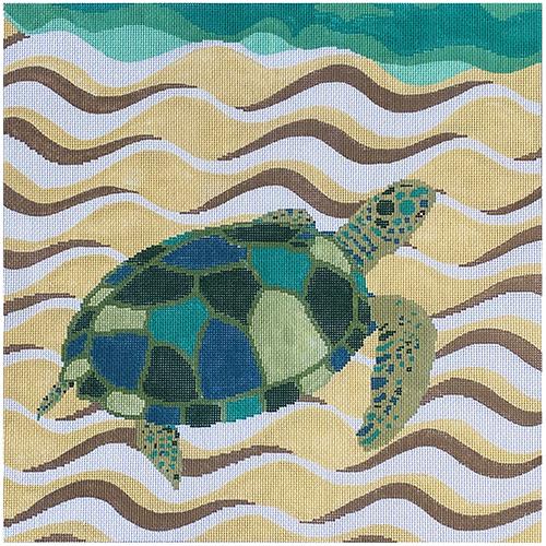 Sandy Turtle Painted Canvas The Meredith Collection  - 1
