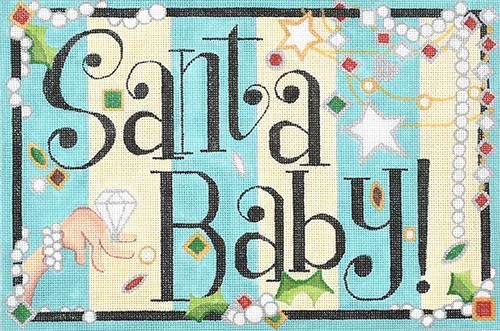 Santa Baby Painted Canvas Raymond Crawford Designs 