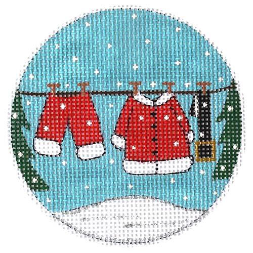 Santa Claus' Clothesline Painted Canvas Alice Peterson Company 