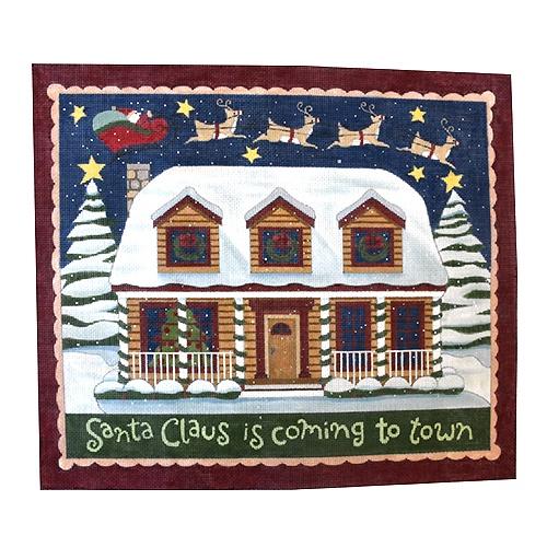 Santa Claus is Coming to Town Painted Canvas Love You More 