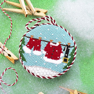 Santa Clothesline Ornament Kit & Online Class Painted Canvas Alice Peterson Company 
