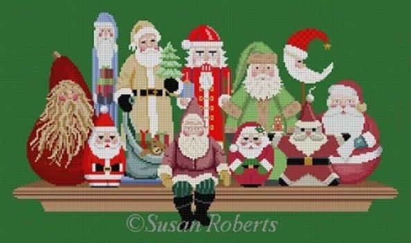 Santa Collection Painted Canvas Susan Roberts Needlepoint Designs Inc. 