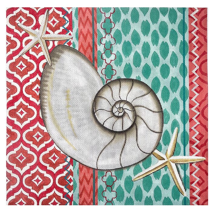 Santa Cruz Shells 1 TC Painted Canvas All About Stitching/The Collection Design  - 1