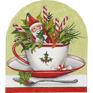 Santa Cup Painted Canvas Mary Lake Thompson 
