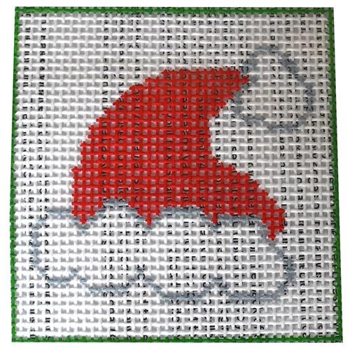 Santa Hat Beginner Kit Painted Canvas DeElda Wittmack 
