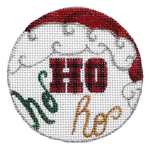 Santa Hat Ho Ho Ho Painted Canvas Alice Peterson Company  - 1