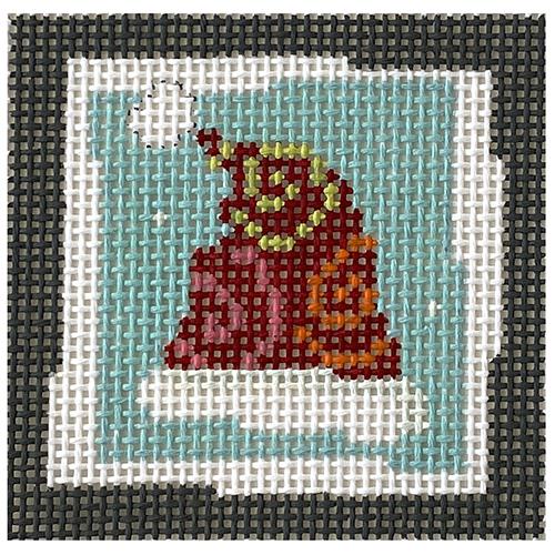 Santa Hat Swirls Painted Canvas Pippin  - 1