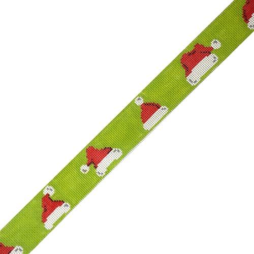 Santa Hats Belt Painted Canvas The Meredith Collection  - 1