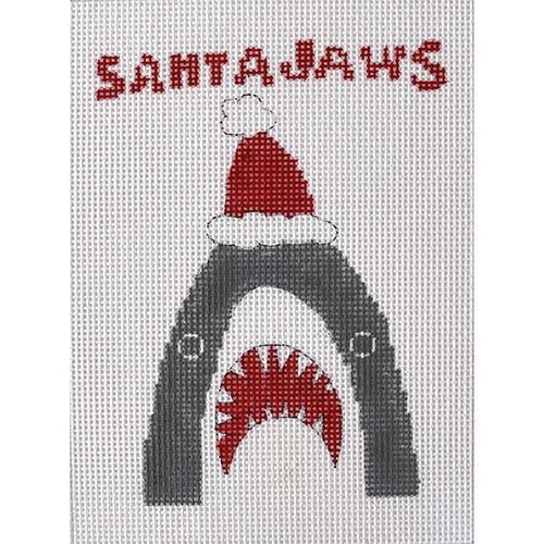 Santa Jaws Painted Canvas Vallerie Needlepoint Gallery 