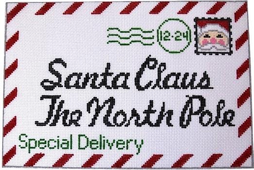 Santa Letter Large Painted Canvas Rachel Donley 
