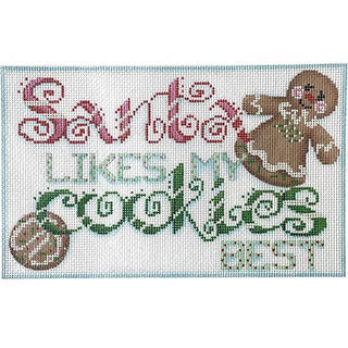 Santa Likes My Cookies Best Painted Canvas Associated Talents 
