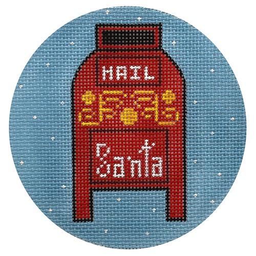 Santa Mailbox Painted Canvas Danji Designs  - 1