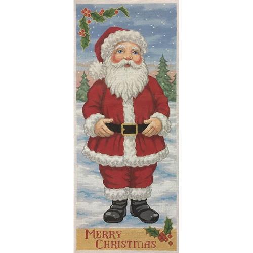 Santa Merry Christmas on 13 Painted Canvas Labors of Love Needlepoint 
