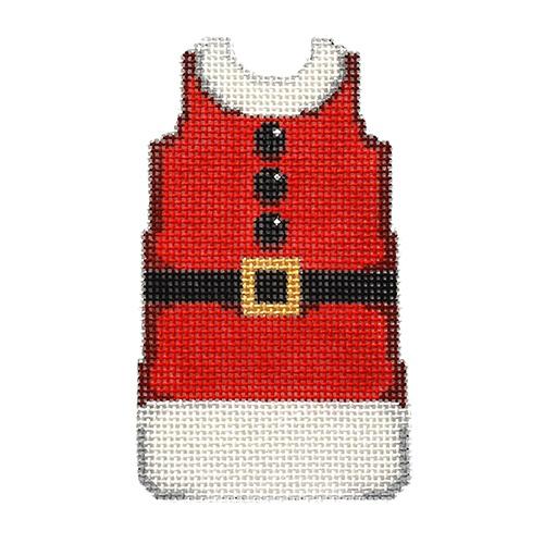 Santa Mini Shift Painted Canvas Two Sisters Needlepoint 
