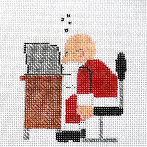Santa Needs Tech Support Painted Canvas The Princess & Me  - 1
