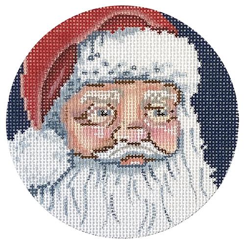 Santa Ornament Painted Canvas Alice Peterson Company 