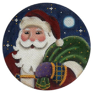 Santa Painted Canvas Rebecca Wood Designs 
