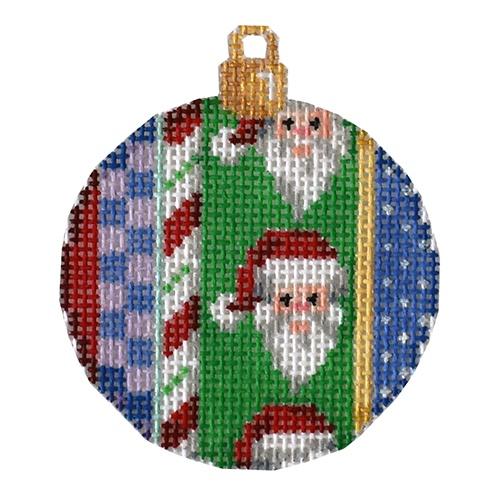 Santa Patterns Mini Ball Painted Canvas Associated Talents 