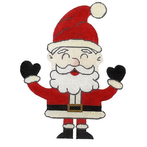 Santa Peeble Painted Canvas A Poore Girl Paints 
