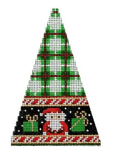 Santa / Plaid Mini Tree Painted Canvas Associated Talents  - 1