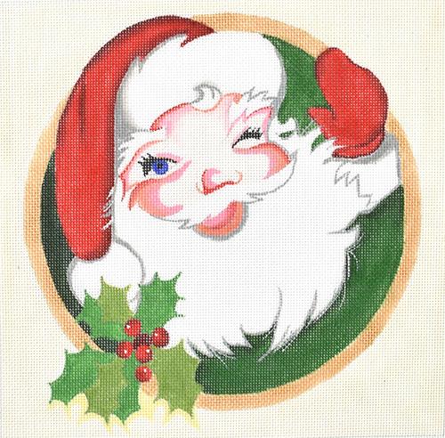 Santa Portrait Painted Canvas Raymond Crawford Designs 