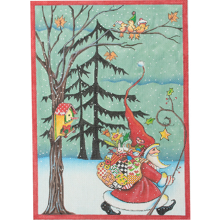 Santa: Santa Marches On Painted Canvas Painted Pony Designs  - 1