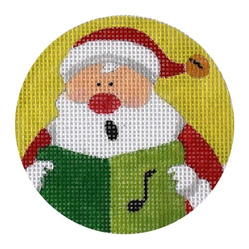 Santa Singing Ornament Painted Canvas Love You More 